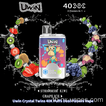 Uwin Twins Crystal 40000 พัฟราคาใช้แล้วทิ้งราคา Vape